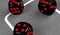 risk concept - playing dice on a green gaming table. Playing a game with dice. Red casino dice rolls. Rolling the dice concept for