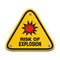 Risk of explosion - triangle sign