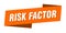 risk factor banner template. ribbon label sign. sticker