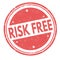 Risk free grunge rubber stamp