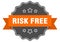 risk free label. risk free isolated seal. sticker. sign