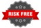 risk free label. risk free isolated seal. sticker. sign