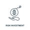 Risk Investment icon. Simple element from risk management collection. Creative Risk Investment icon for web design