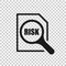 Risk level icon in flat style. Result vector illustration on white isolated background. Assessment business concept