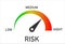 Risk Level Measure Meter From Low to High.