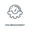 Risk Management icon outline style. Thin line creative Risk Management icon for logo, graphic design and more