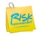 risk management post it illustration design