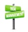 Risk management road sign illustration design