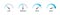 Risk meter. Satisfaction meter. Speedometer scale. Set of gauges from low to high. Vector illustration