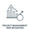 Risk Mitigation icon. Line element from project management collection. Linear Risk Mitigation icon sign for web design