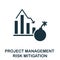 Risk Mitigation icon. Monochrome sign from project management collection. Creative Risk Mitigation icon illustration for