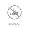 risk pool linear icon. Modern outline risk pool logo concept on