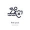 risk pool outline icon. isolated line vector illustration from insurance collection. editable thin stroke risk pool icon on white