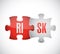 Risk puzzle illustration design