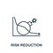 Risk Reduction icon. Line simple icon for templates, web design and infographics