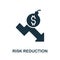 Risk Reduction icon. Simple element from investment collection. Creative Risk Reduction icon for web design, templates,