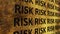 Risk text on grunge background