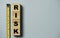 Risk wording print screen to wooden block cubes with yellow tape measurement on blue background for risk analysis assessment and