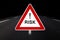 Risk written on traffic sign