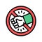 risky behavior addiction color icon vector illustration