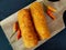 Risoles or fried spring rolls. One of Indonesian snack filled with bean sprouts.