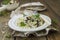 Risotto with mushrooms and leek