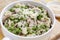 Risotto with Peas Mushrooms and Parmesan