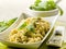 Risotto with pesto sauce