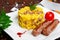 Risotto with sausages and saffron