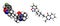 Risperidone antipsychotic drug molecule. Used in treatment of schizophrenia, bipolar disorder and related conditions