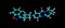 Risperidone medication molecular structure isolated on black