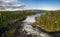 Ristafallet waterfall in the western part of Jamtland is listed as one of the most beautiful waterfalls in Sweden