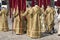 Ritual Orthodox vestments in ceremony