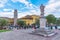 Riva del Garda, Italy, August 27, 2021: Statue of San Giovanni Nepomuceno at Riva del Garda