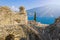 Riva del Garda, view from ruined castle Il Bastione at lake Garda