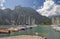 Riva del Garda - The yachts in harbor with the Alps in the backgound