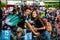 Riva, Italy May 23, 2018: Davide Formolo, Bora Hansgrohe Team, meets his wife just before the hard stage