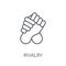 Rivalry linear icon. Modern outline Rivalry logo concept on whit