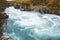 River Abiskojakka canyon landscape in Sweden Abisko national park travel view