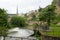River Alzette thourgh the historic center of Luxembourg city
