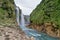 River and amazing crystalline blue water of Tamul waterfall in San Luis PotosÃƒÂ­, Mexico