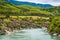 River Aoos near Permet in summer, Albania