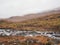 River during the autumn season in the arctic nature of north Sweden