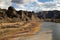 River Bend Ranch Homestead Railroad Track Boxcars Rocky Mountain