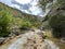 The river Bijela voda or Bijeli Stream in a rugged canyon at the foot of the Przun hill, Karin Gornji - Croatia