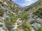 The river Bijela voda or Bijeli Stream in a rugged canyon at the foot of the Przun hill, Karin Gornji - Croatia