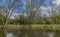 River Bilina near Stadice village in spring day