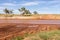 River blocked the road through Australian outback, Australia Northern territory