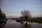 River boats in backwater of River thames