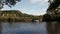 River, boats and kayak in Clecy, Normandy France